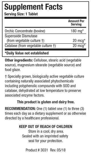 Cytozyme Orchic X 100 Tablets