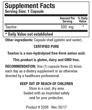 Taurine X 100 Capsules