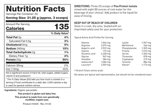 Pea Protein Isolate X 625g