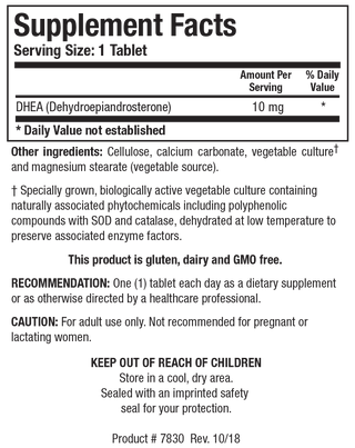 DHEA 10 mg X 180 Tablets