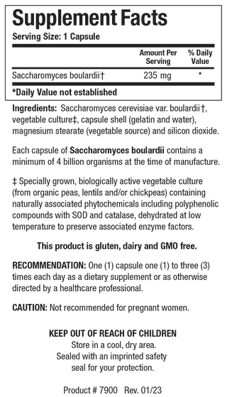 Saccharomyces boulardii  X 60 Capsules