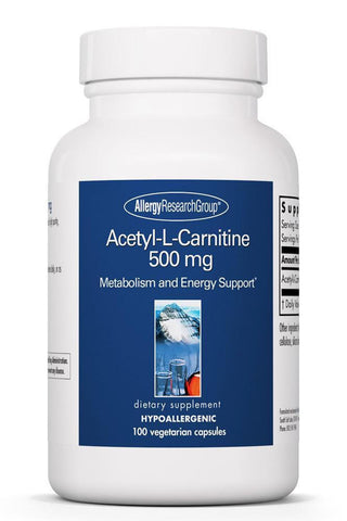 Acetyl-L-Carnitine 500mg X 100 Vegetarian Capsules