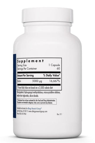 Biotin 5000 X 60 Vegetarian Capsules