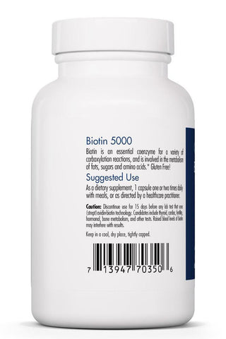 Biotin 5000 X 60 Vegetarian Capsules