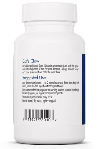 Cat's Claw X 60 Vegetarian Capsules