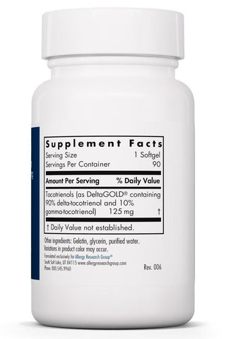 Delta-Fraction Tocotrienols 125mg X 90 Softgels