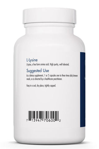 L-Lysine 500mg X 100 Vegetarian Capsules