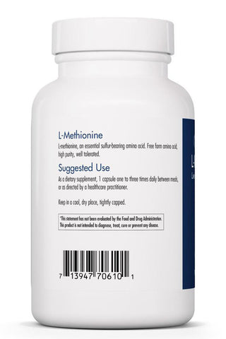 L-Methionine 500mg X 100 Vegetarian Capsules