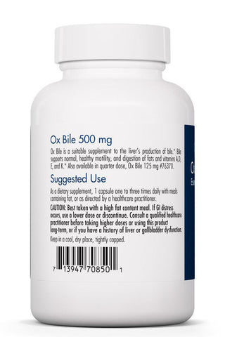 Ox Bile 500mg X 100 Vegicaps