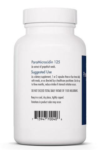 ParaMicrocidin 125mg X 150 Vegetarian Capsules