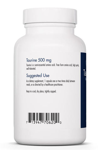 Taurine 500mg X 100 Vegetarian Capsules