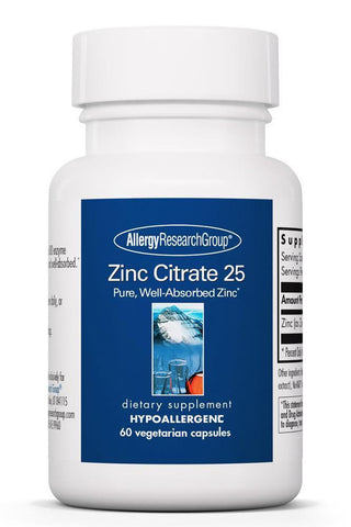 Zinc Citrate 25mg X 60 Vegetarian Capsules